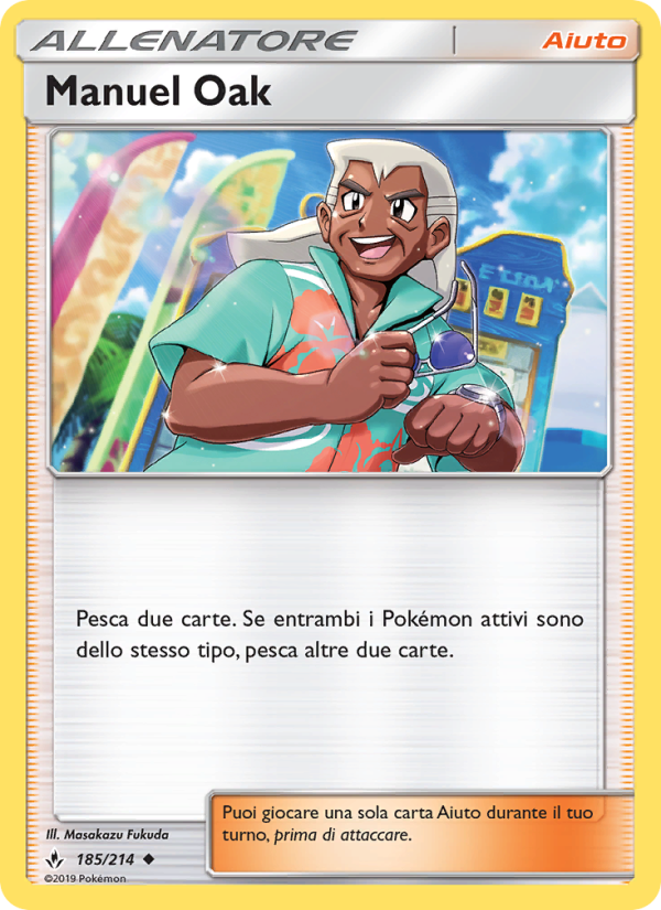 Manuel Oak 185/234 — Unbroken Bonds (Italian Pokémon TCG card)