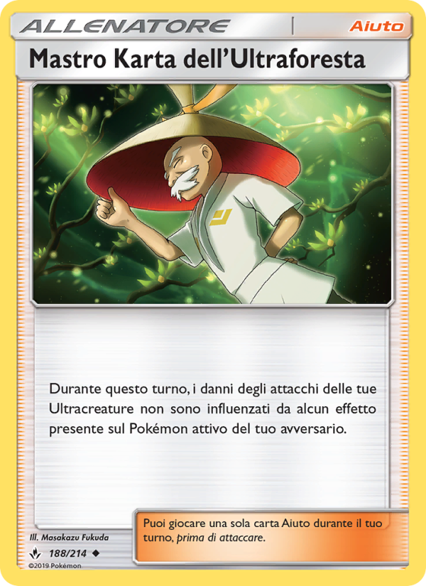 Mastro Karta dell’Ultraforesta 188/234 — Unbroken Bonds (Italian Pokémon TCG card)