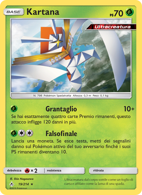 Kartana 019/234 — Unbroken Bonds (Italian Pokémon TCG card)
