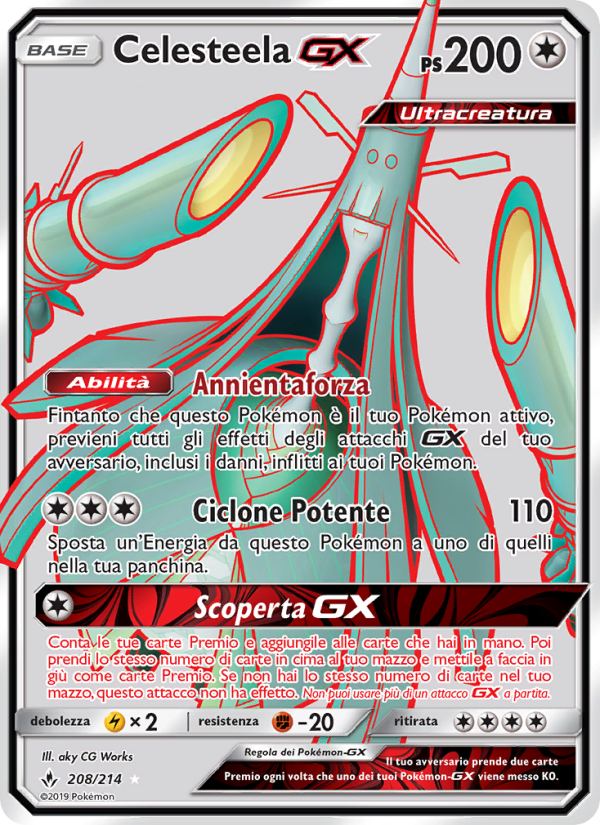 Celesteela GX 208/234 — Unbroken Bonds (Italian Pokémon TCG card)