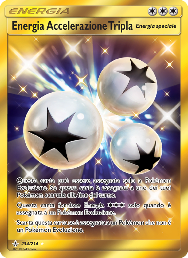 Energia Accelerazione Tripla 234/234 — Unbroken Bonds (Italian Pokémon TCG card)