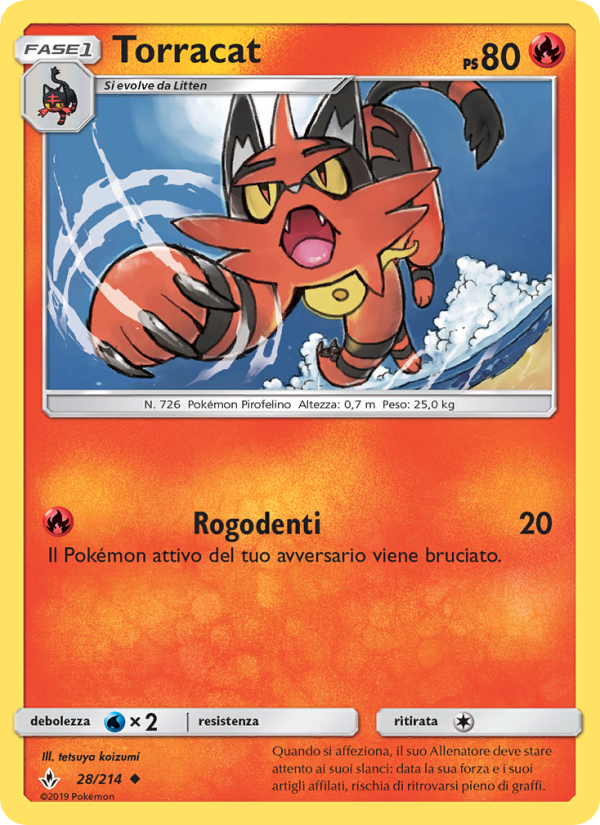 Torracat 028/234 — Unbroken Bonds (Italian Pokémon TCG card)