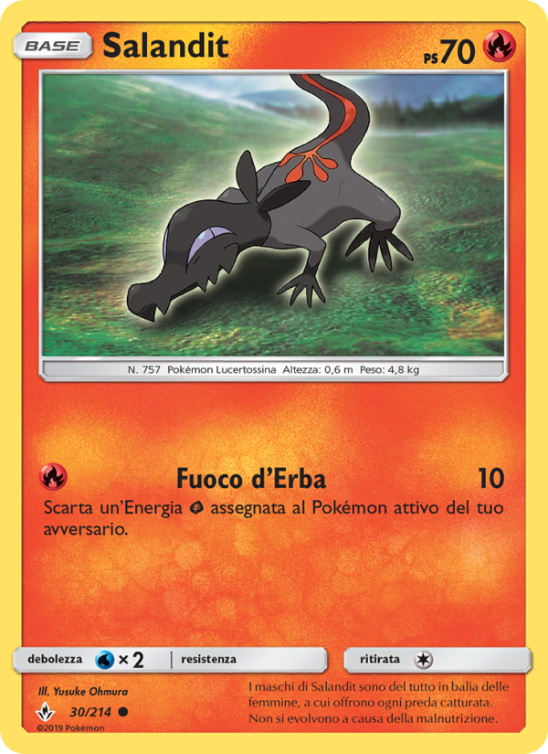 Salandit 030/234 — Unbroken Bonds (Italian Pokémon TCG card)