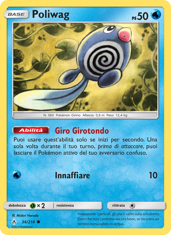 Poliwag 036/234 — Unbroken Bonds (Italian Pokémon TCG card)