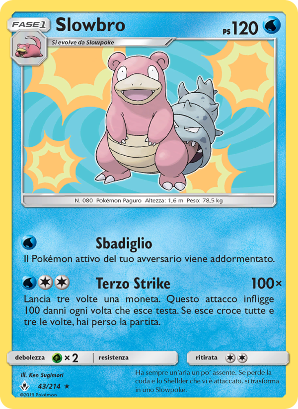 Slowbro 043/234 — Unbroken Bonds (Italian Pokémon TCG card)