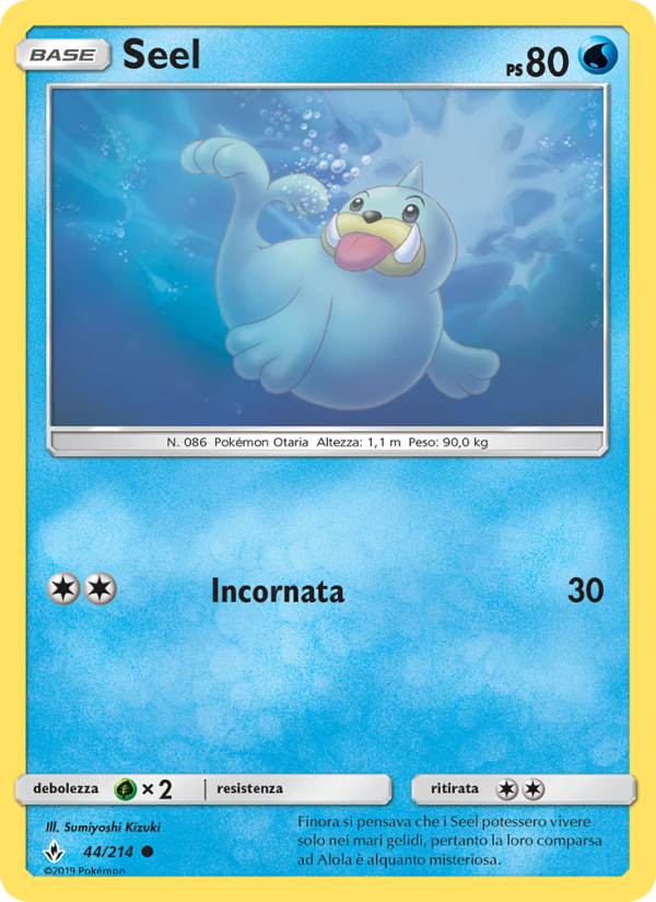 Seel 044/234 — Unbroken Bonds (Italian Pokémon TCG card)