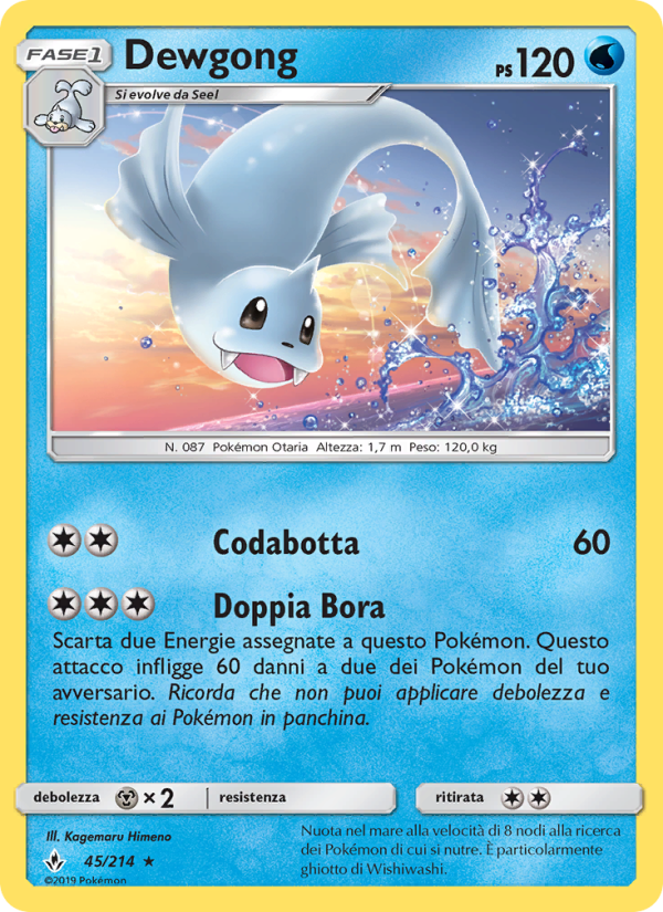 Dewgong 045/234 — Unbroken Bonds (Italian Pokémon TCG card)