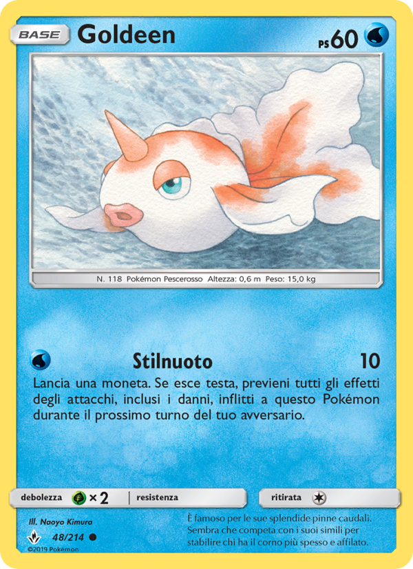 Goldeen 048/234 — Unbroken Bonds (Italian Pokémon TCG card)