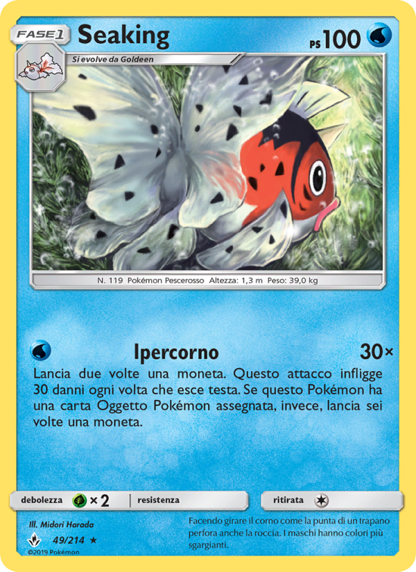 Seaking 049/234 — Unbroken Bonds (Italian Pokémon TCG card)