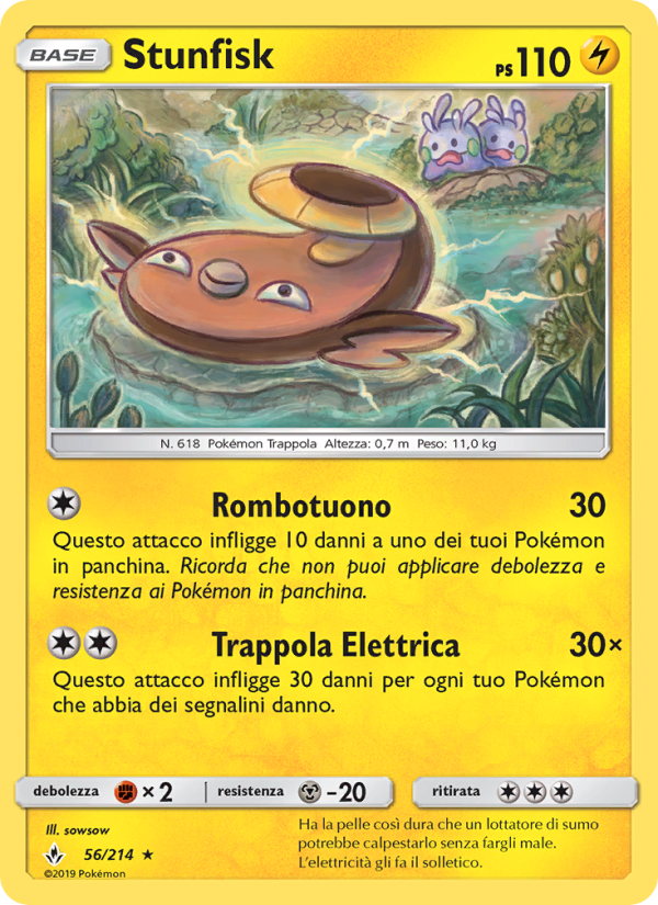 Stunfisk 056/234 — Unbroken Bonds (Italian Pokémon TCG card)
