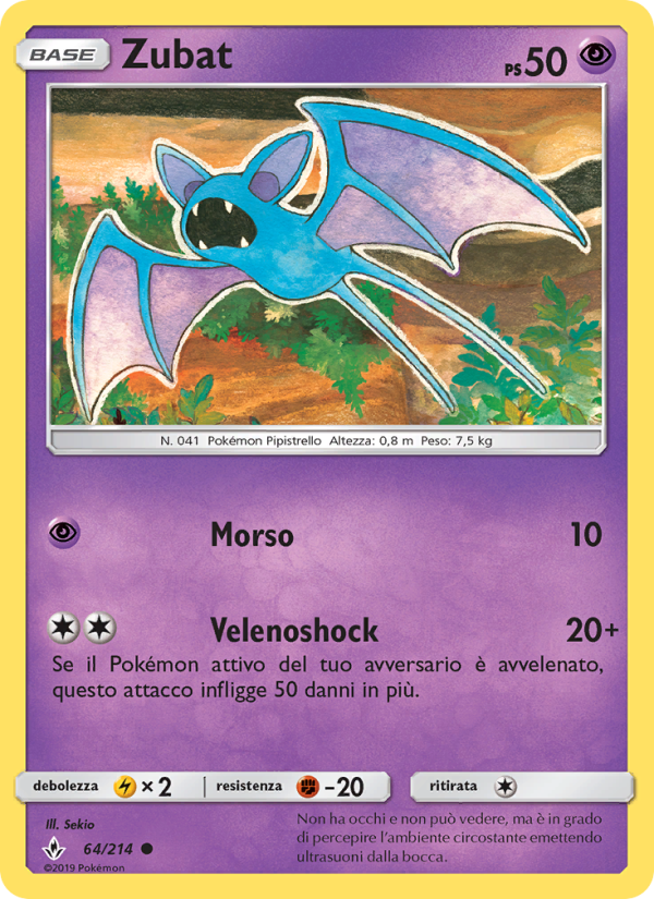 Zubat 064/234 — Unbroken Bonds (Italian Pokémon TCG card)