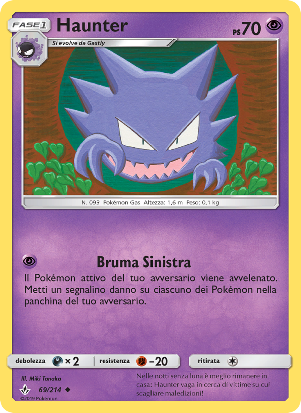 Haunter 069/234 — Unbroken Bonds (Italian Pokémon TCG card)
