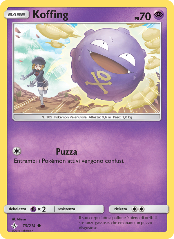 Koffing 073/234 — Unbroken Bonds (Italian Pokémon TCG card)