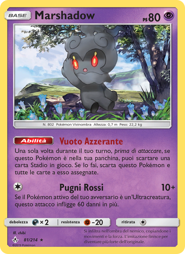 Marshadow 081/234 — Unbroken Bonds (Italian Pokémon TCG card)