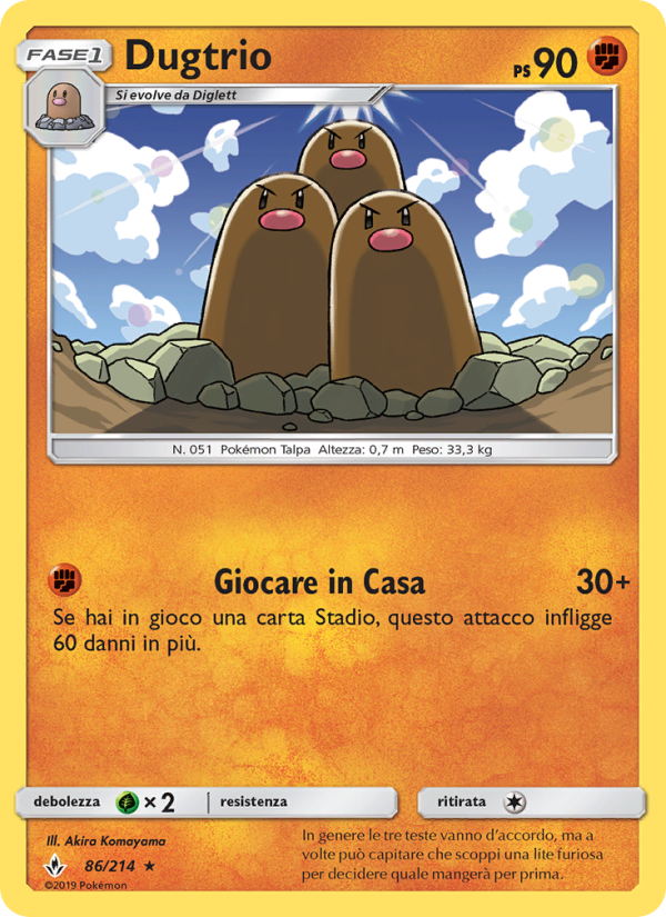 Dugtrio 086/234 — Unbroken Bonds (Italian Pokémon TCG card)