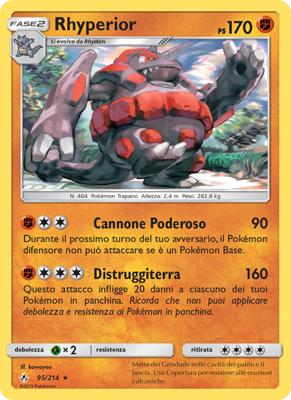 Rhyperior 095/234 — Unbroken Bonds (Italian Pokémon TCG card)