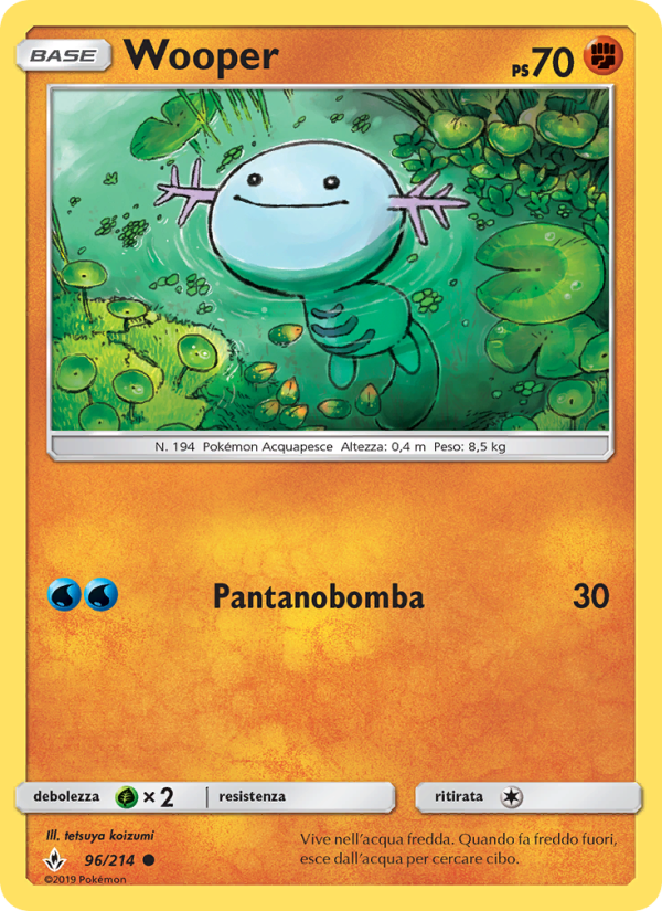 Wooper 096/234 — Unbroken Bonds (Italian Pokémon TCG card)