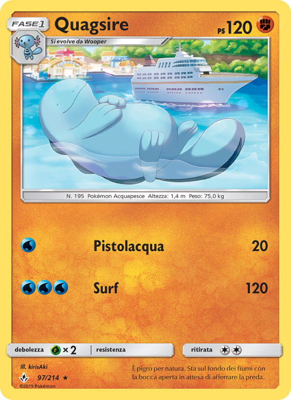 Quagsire 097/234 — Unbroken Bonds (Italian Pokémon TCG card)