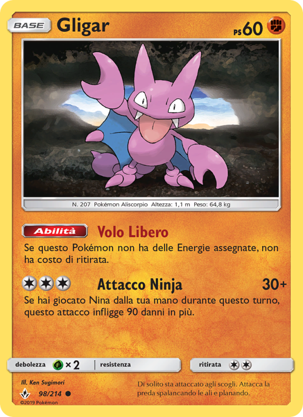 Gligar 098/234 — Unbroken Bonds (Italian Pokémon TCG card)
