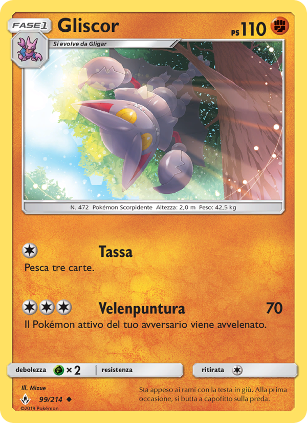 Gliscor 099/234 — Unbroken Bonds (Italian Pokémon TCG card)
