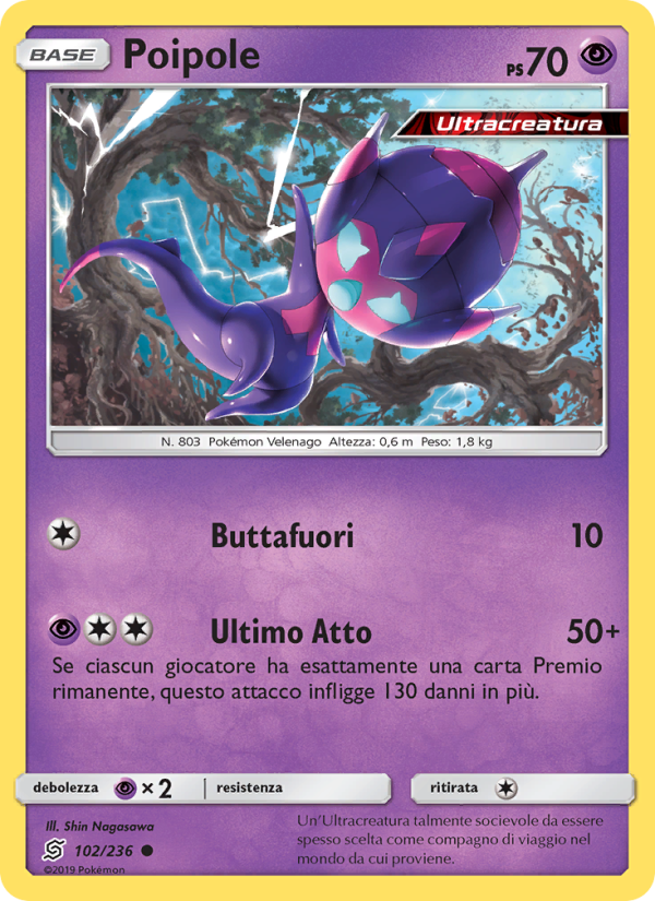 Poipole 102/258 — Unified Minds (Italian Pokémon TCG card)