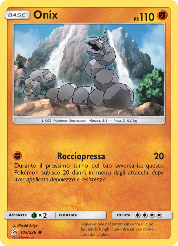Onix 103/258 — Unified Minds (Italian Pokémon TCG card)
