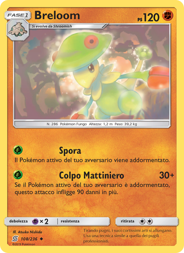 Breloom 108/258 — Unified Minds (Italian Pokémon TCG card)