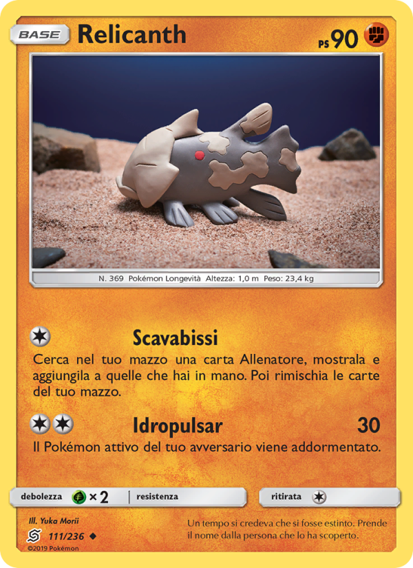 Relicanth 111/258 — Unified Minds (Italian Pokémon TCG card)