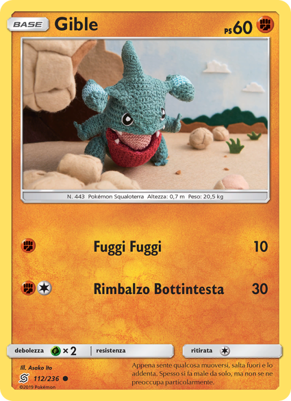 Gible 112/258 — Unified Minds (Italian Pokémon TCG card)