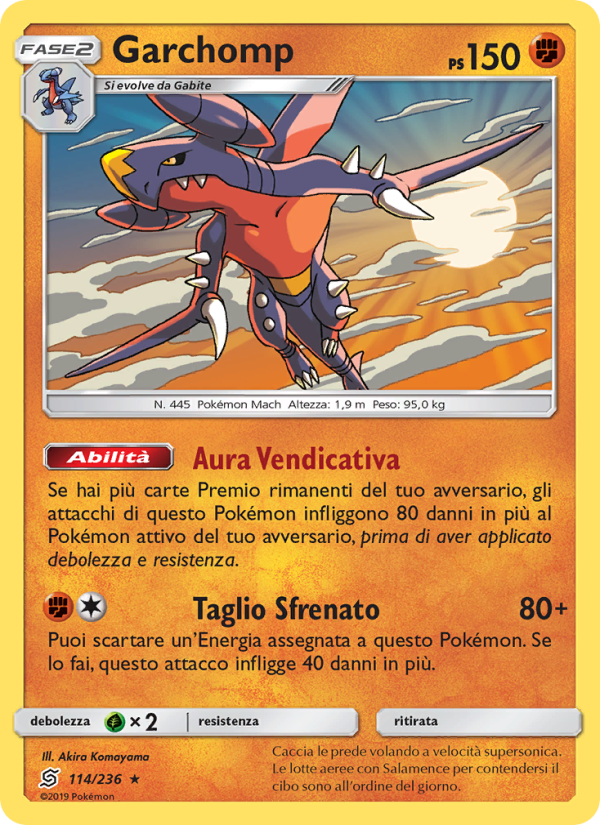 Garchomp 114/258 — Unified Minds (Italian Pokémon TCG card)