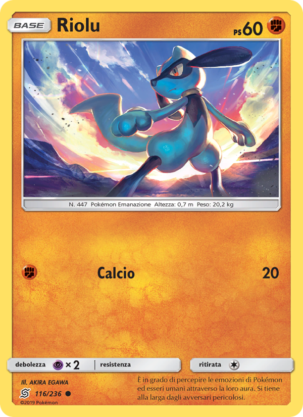 Riolu 116/258 — Unified Minds (Italian Pokémon TCG card)