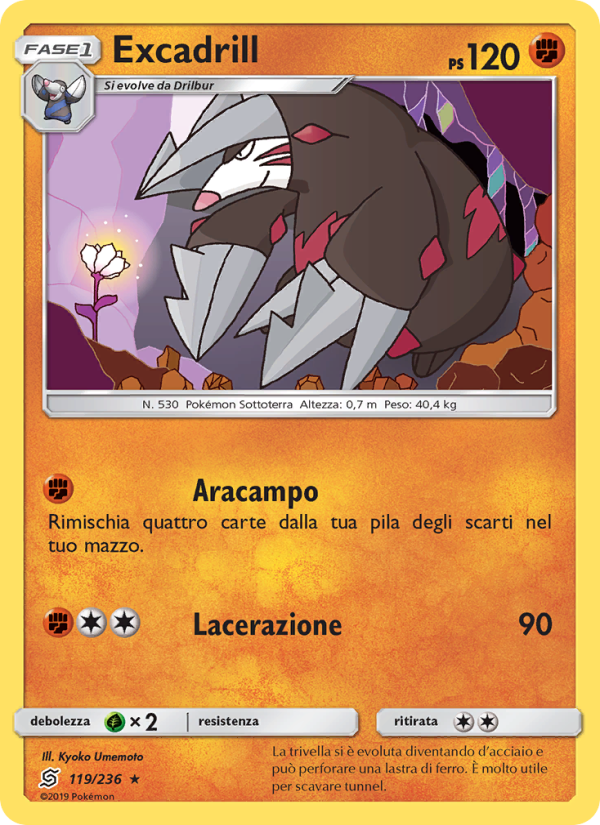 Excadrill 119/258 — Unified Minds (Italian Pokémon TCG card)