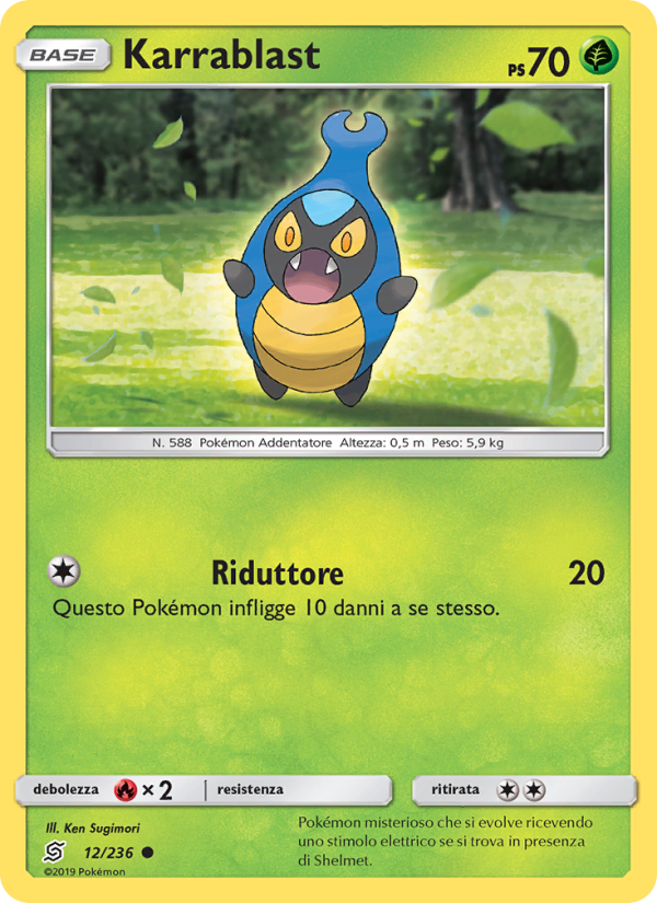 Karrablast 012/258 — Unified Minds (Italian Pokémon TCG card)