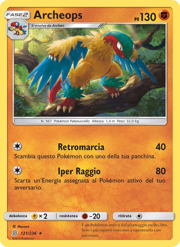 Archeops 121/258 — Unified Minds (Italian Pokémon TCG card)