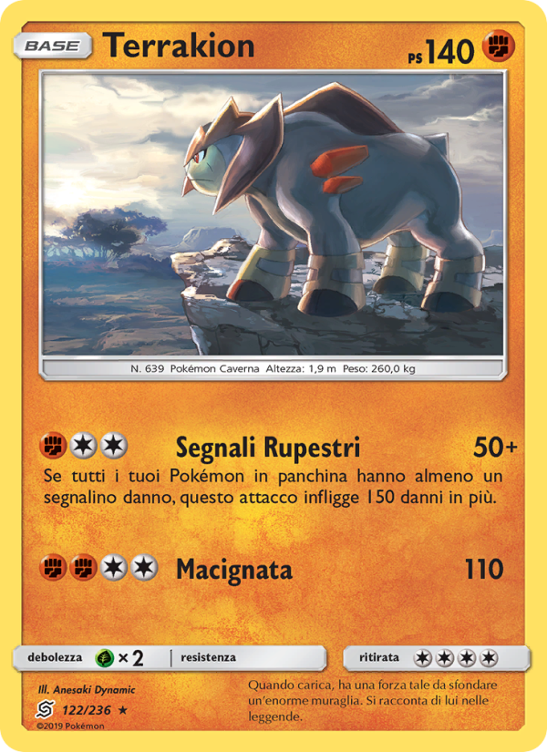 Terrakion 122/258 — Unified Minds (Italian Pokémon TCG card)