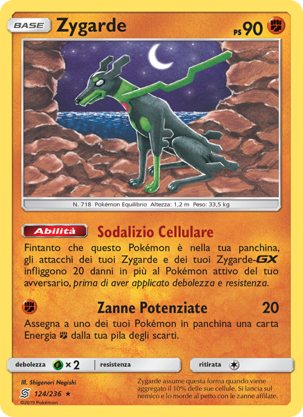 Zygarde 124/258 — Unified Minds (Italian Pokémon TCG card)