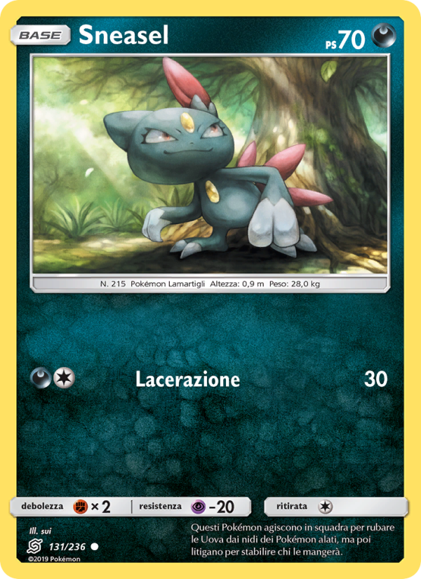 Sneasel 131/258 — Unified Minds (Italian Pokémon TCG card)