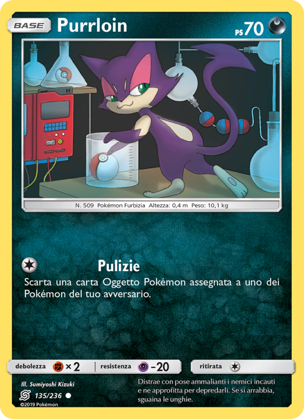 Purrloin 135/258 — Unified Minds (Italian Pokémon TCG card)