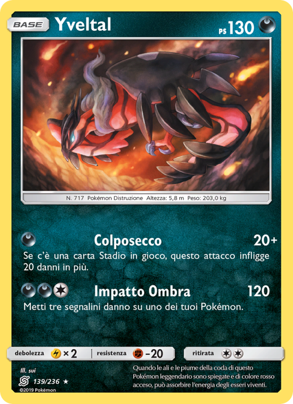 Yveltal 139/258 — Unified Minds (Italian Pokémon TCG card)