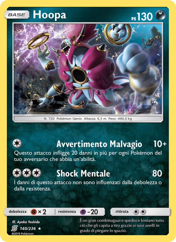 Hoopa 140/258 — Unified Minds (Italian Pokémon TCG card)