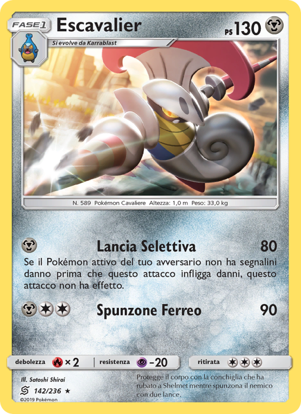 Escavalier 142/258 — Unified Minds (Italian Pokémon TCG card)