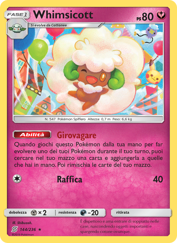 Whimsicott 144/258 — Unified Minds (Italian Pokémon TCG card)