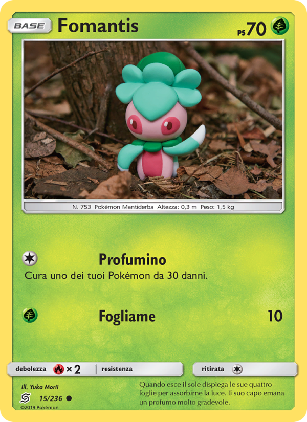 Fomantis 015/258 — Unified Minds (Italian Pokémon TCG card)