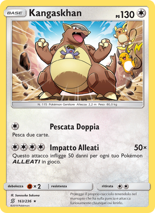 Kangaskhan 163/258 — Unified Minds (Italian Pokémon TCG card)