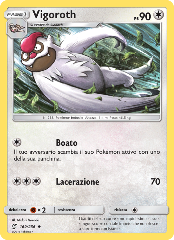 Vigoroth 169/258 — Unified Minds (Italian Pokémon TCG card)