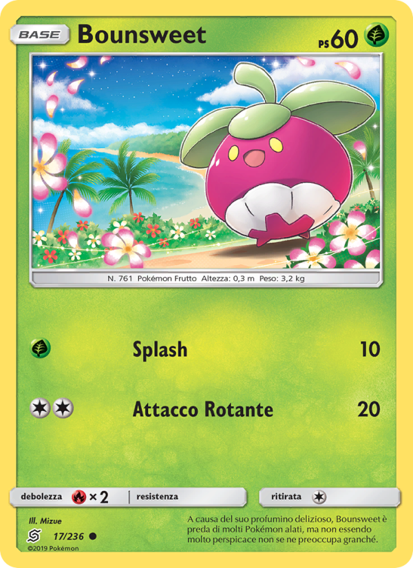 Bounsweet 017/258 — Unified Minds (Italian Pokémon TCG card)