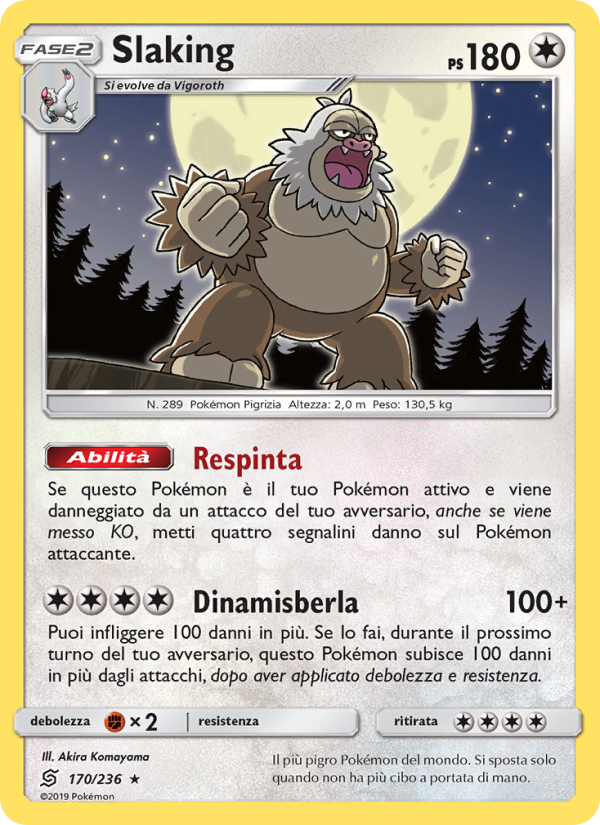 Slaking 170/258 — Unified Minds (Italian Pokémon TCG card)
