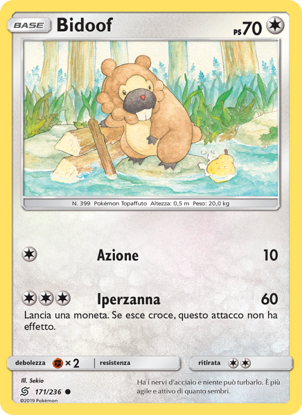 Bidoof 171/258 — Unified Minds (Italian Pokémon TCG card)