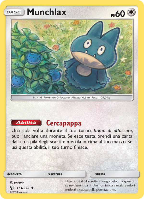 Munchlax 173/258 — Unified Minds (Italian Pokémon TCG card)