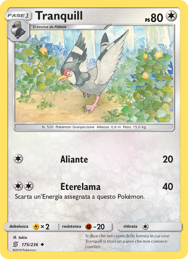 Tranquill 175/258 — Unified Minds (Italian Pokémon TCG card)